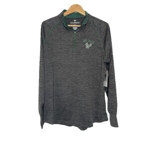 USF Colusseum Women's XXL 1/4 Zip Long Sleeve Shirt Top Bulls Tampa Gray